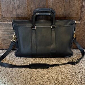 Vintage COACH A7C5282 Black Leather Brief/Work Bag Excellent Condition Rare Find